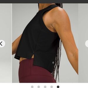 Lululemon Mesh Back Cropped Train Tank Top
Black